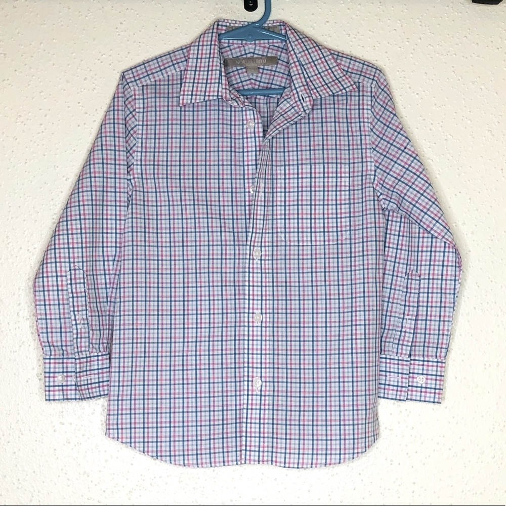 Nordstrom Boys Plaid Button Down Dress Shirt